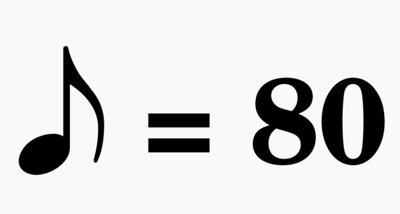 八分音符 = 80 の見た目を紹介